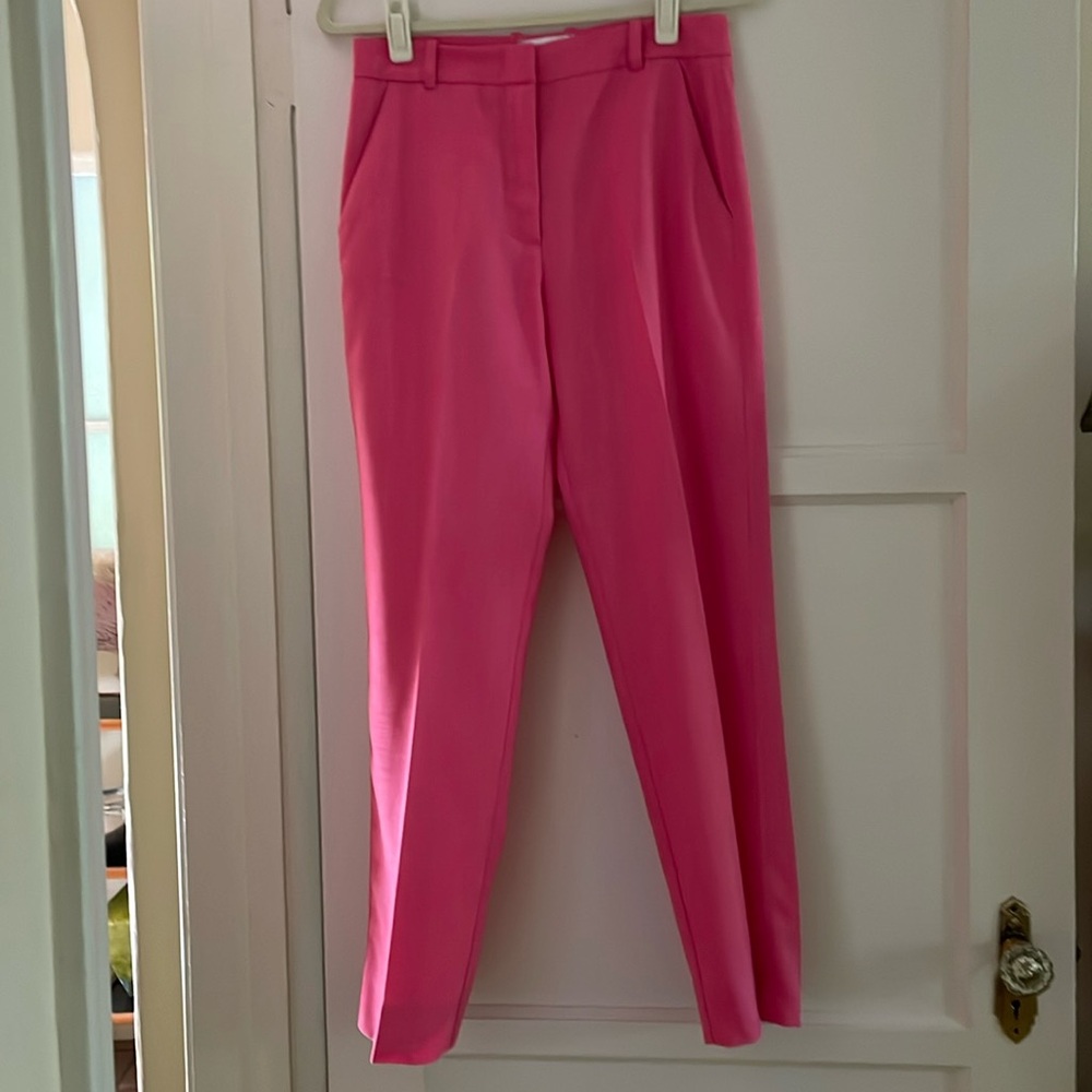 Bright pink tailored cut trousers size 38 size 8.